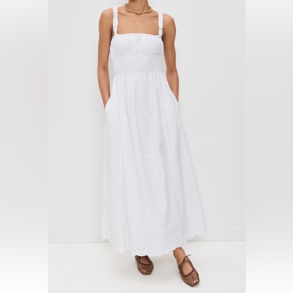 La Maregold June dress - Cloud White Eyelet